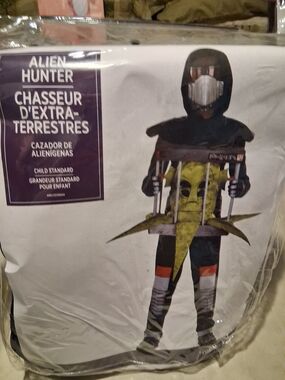Alien Hunter Kids Costume - Black and Green Tactical Suit